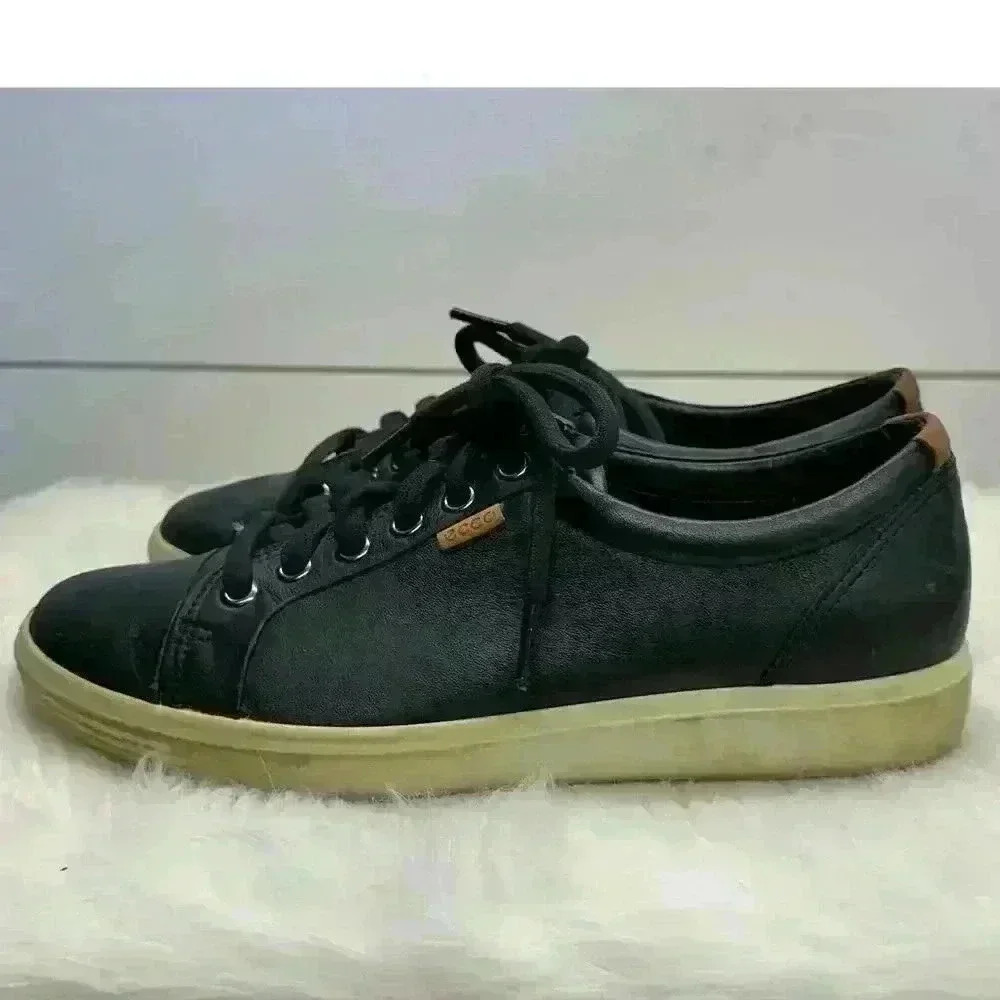 ECCO Men’s Comfort Lace up Soft Leather SNEAKERS US Size 8 - Picture 7 of 11